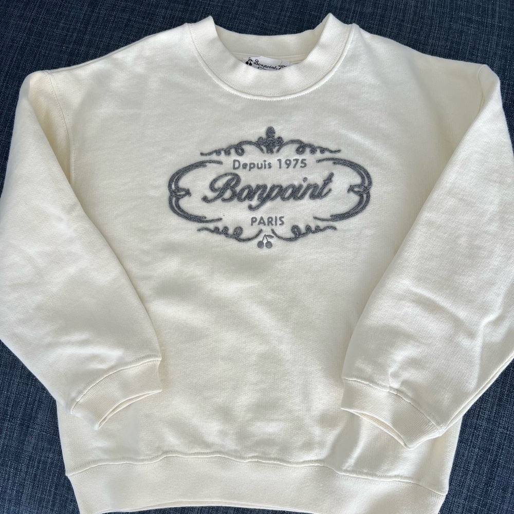 Bonpoint Ivory Tonino Sweatshirt kids Size 6